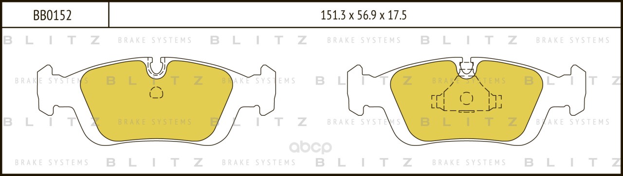 

Колодки Пер.Bmw 3 E36 95=> Blitz Арт. Bb0152