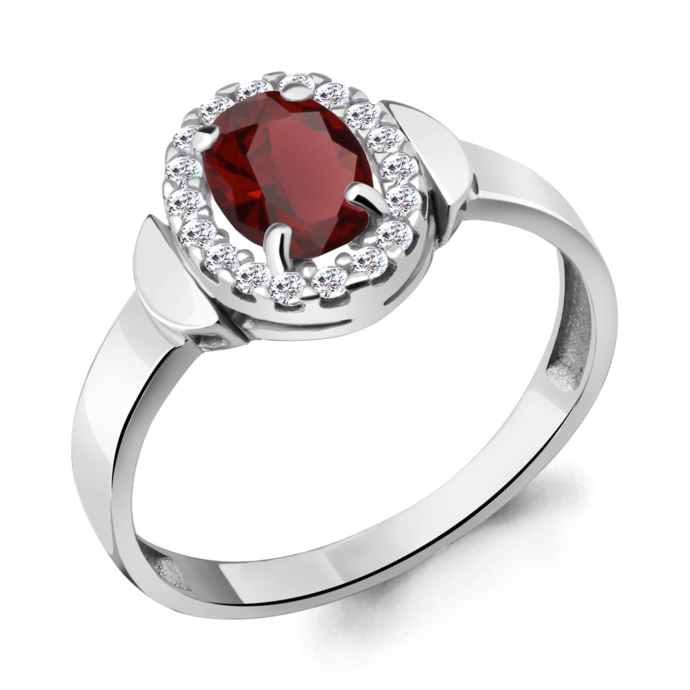 

Кольцо из серебра с гранатом Aquamarine Aquamarine 6950703А_925_р р, 6950703А_925_р