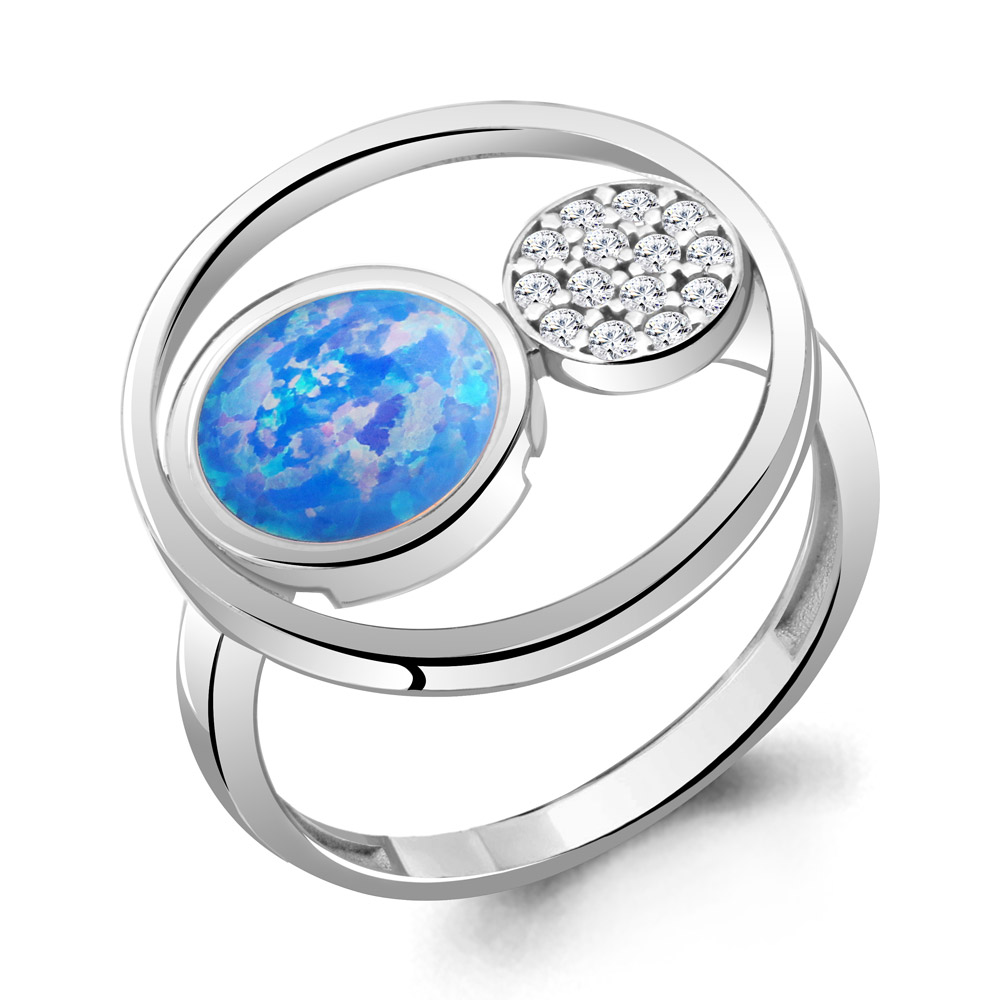 

Кольцо из серебра с фианитом Aquamarine Aquamarine 6950097А_925_р р, 6950097А_925_р
