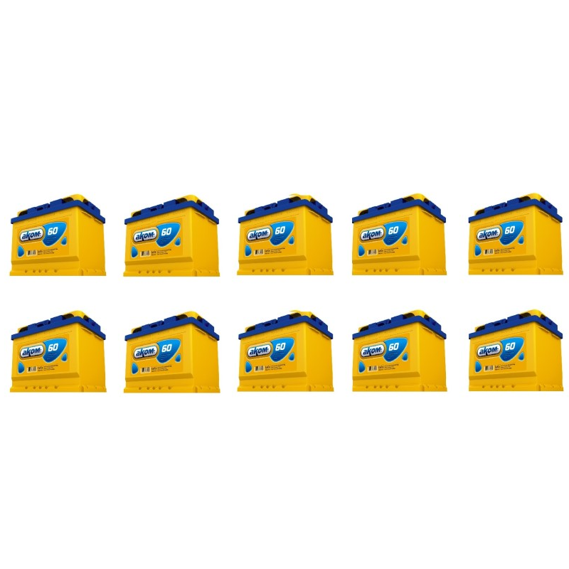 

Аккумулятор АКОМ 60 540A обр/п 242х175х190 /набор из10шт/