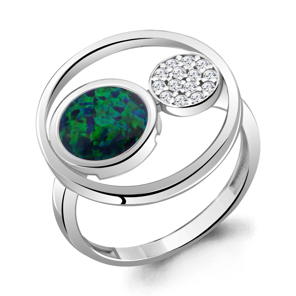

Кольцо из серебра с фианитом Aquamarine Aquamarine 6950096А_925_р р, 6950096А_925_р