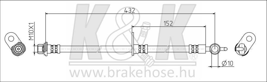 

Шланг Тормозной Kиk Ft1574 Передний Lc200/Lx570 Lh K&K арт. FT1574