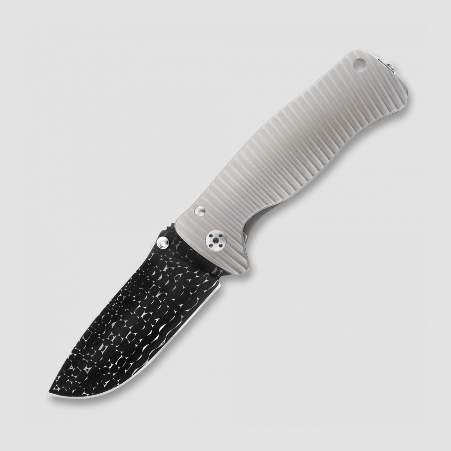 Нож складной LIONSTEEL, SR2 Damascus, длина клинка: 7,8 см,серебристый