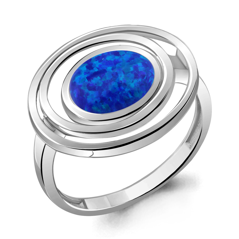 

Кольцо из серебра с опалом искусственным Aquamarine Aquamarine 6949895_925_р р. 19, 6949895_925_р