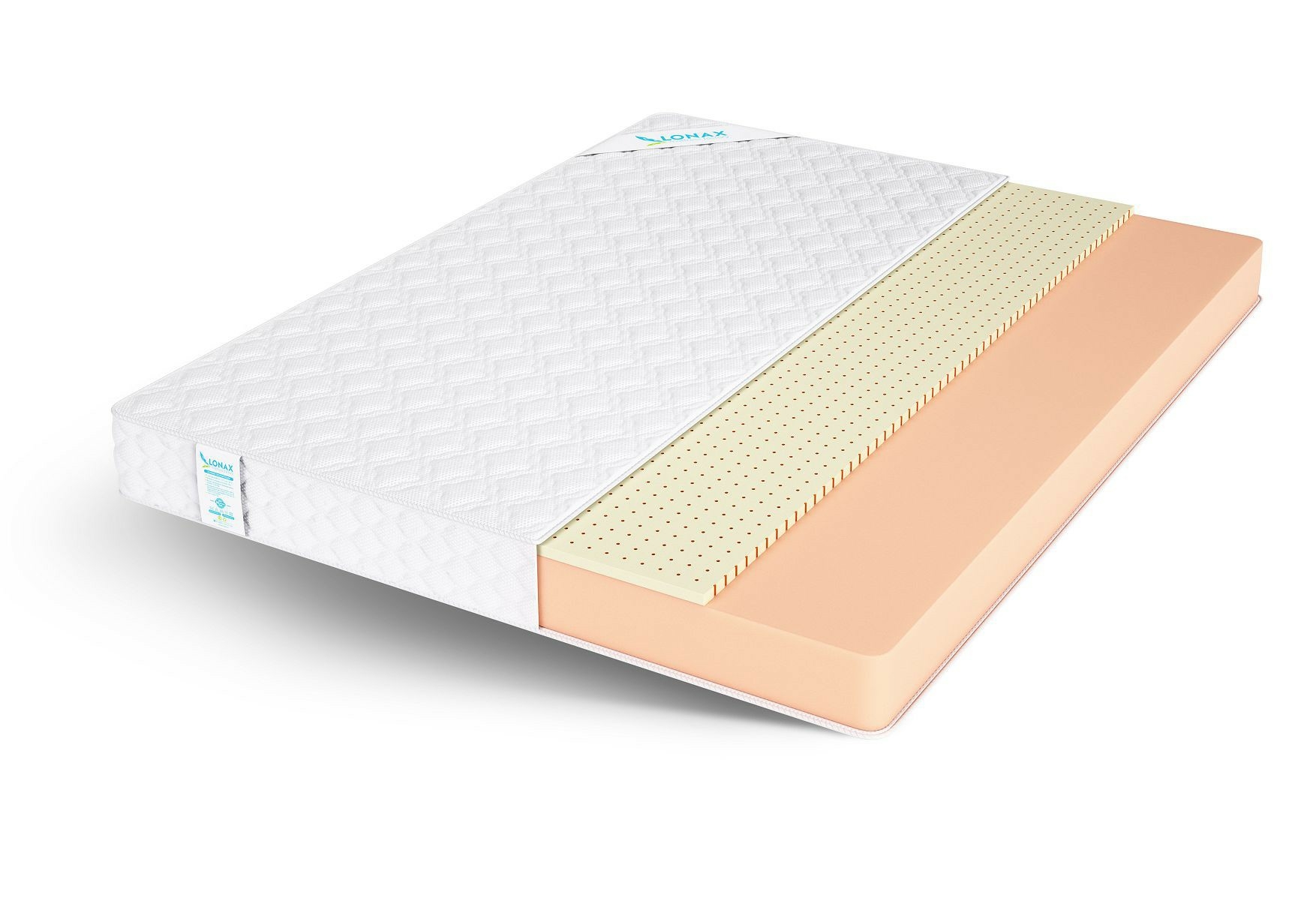 

Матрас Lonax Скрученные Roll Comfort 2 95х205, Бежевый;белый;серый;серебристый, Roll Comfort 2