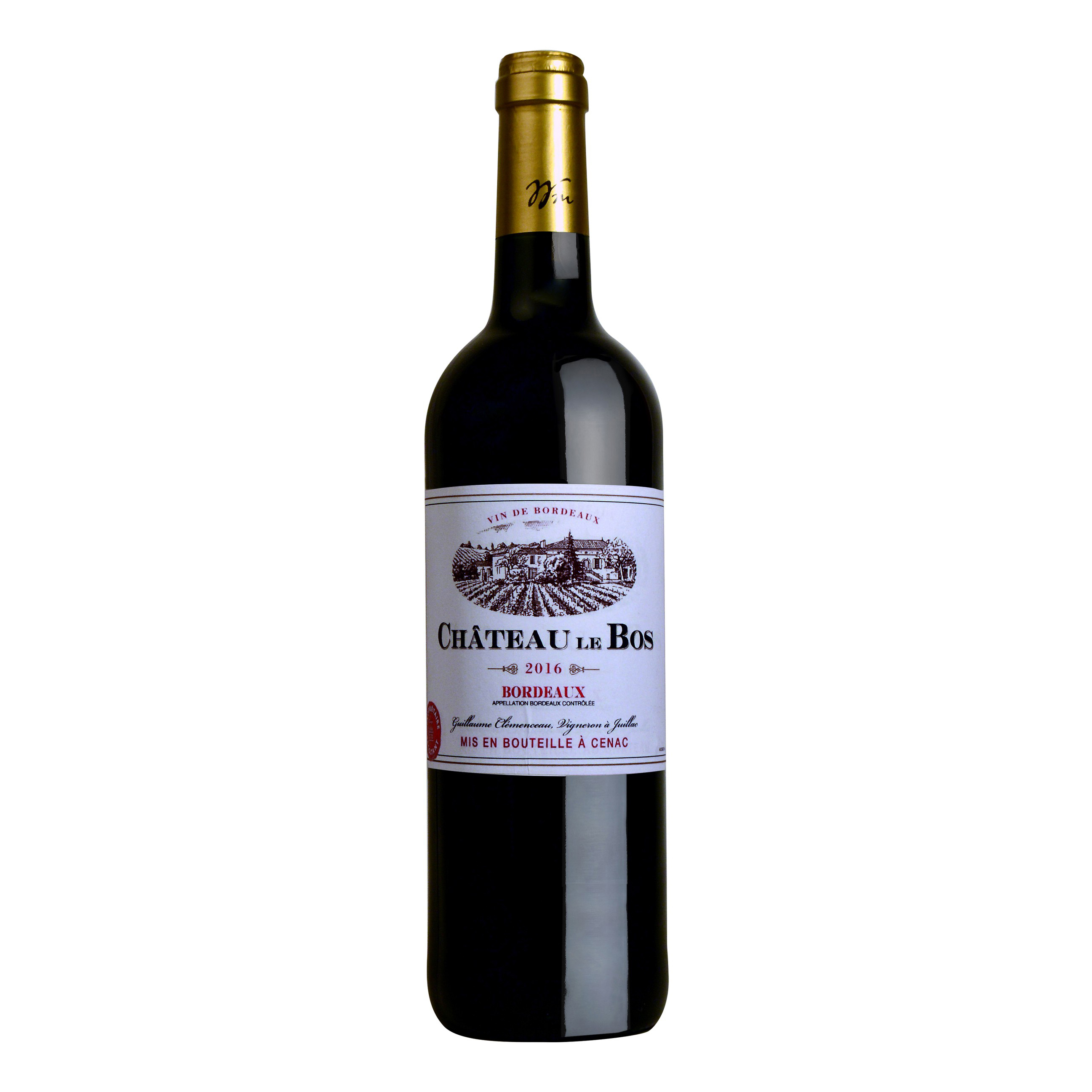 

Вино Chateau Le Bos Bordeaux красное сухое 14% 0,75 л