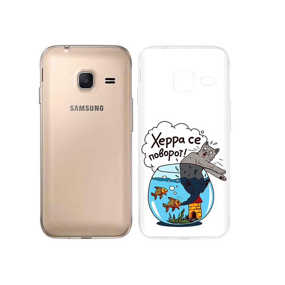 

Чехол MyPads Tocco для Samsung Galaxy J1 mini Рыбы с котом (PT24300.564.149), Tocco