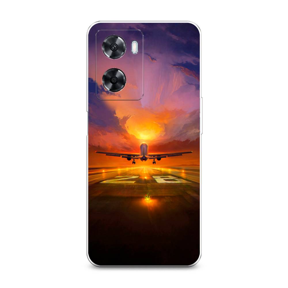 

Чехол на Oppo A57 4G "Самолет на посадке", Оранжевый;синий, 2511550-6
