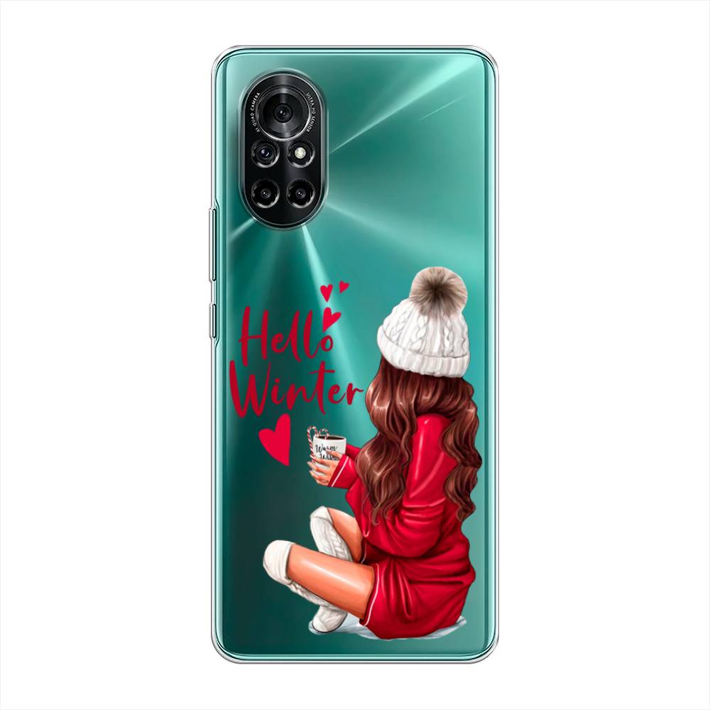 

Чехол на Honor V40 Lite "Hello winter", Красный;белый;коричневый, 6105150-5
