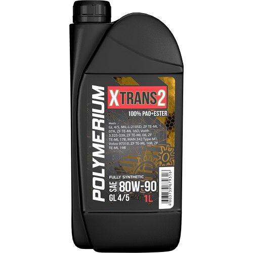 Трансмиссионное масло POLYMERIUM XTRANS2 80W-90 GL 4/5 синтетическое 1л