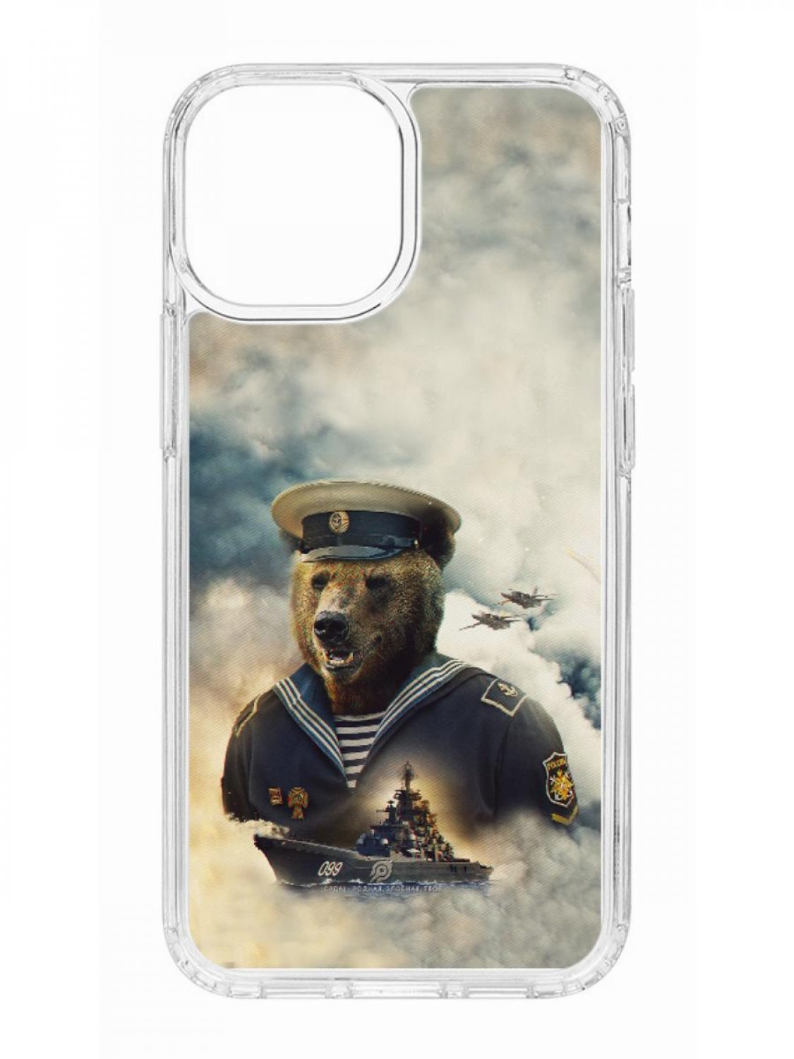 фото Противоударный чехол для iphone 13 mini kruche print орда 2 прозрачный с рисунком кruче