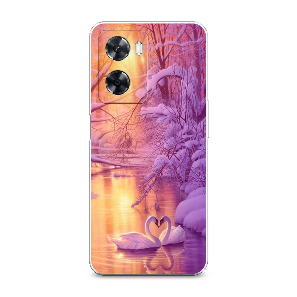 

Чехол на Oppo A57 4G "Зима 1", Фиолетовый;желтый, 2511550-2