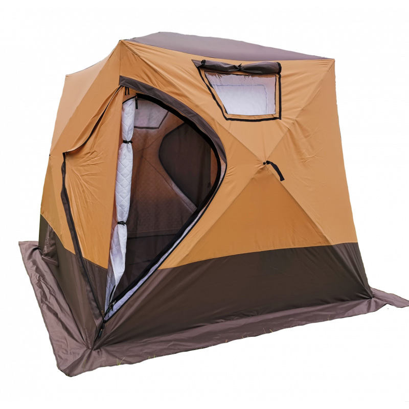 Палатка MirCamping MIR-2019, для рыбалки, 4 места, оранжевый/коричневый