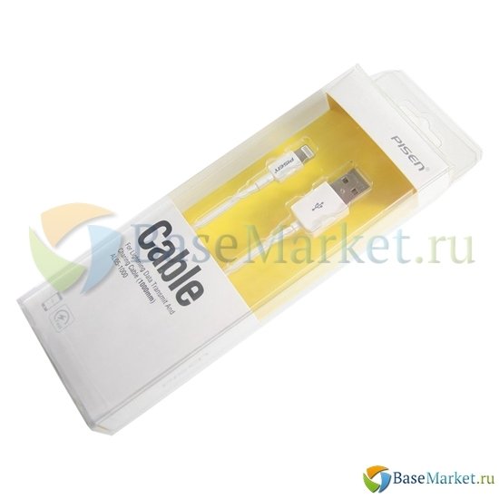 

Дата-кабель USB BaseMarket для Apple iPhone 6 Plus (Pisen) (до 3A)