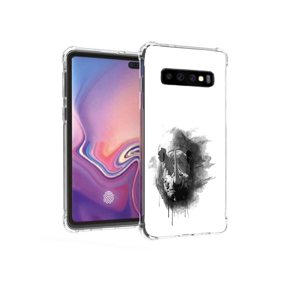 

Чехол MyPads Tocco для Samsung Galaxy S10+ носорог (PT125670.500.523), Прозрачный, Tocco