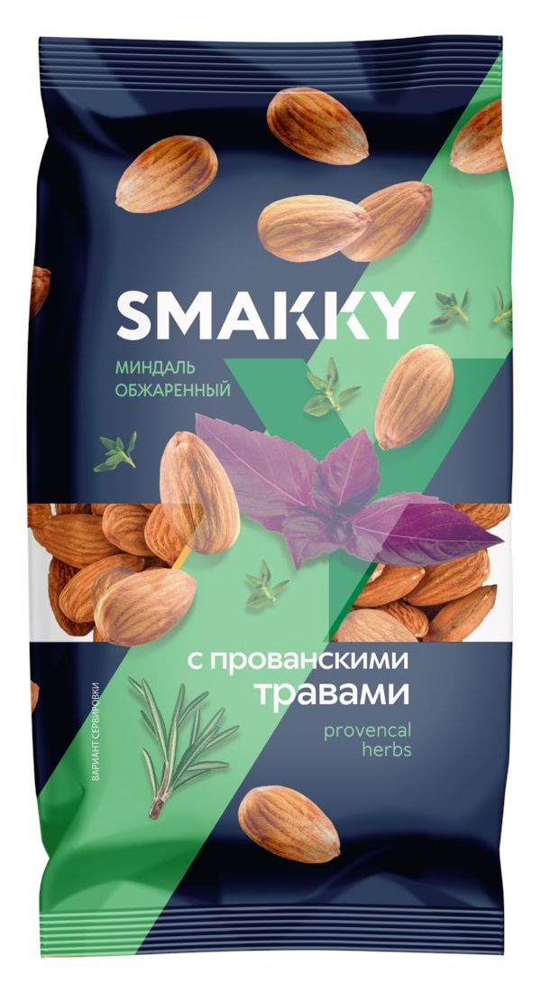 Миндаль Smakky жареный прованские травы 150 г 200₽