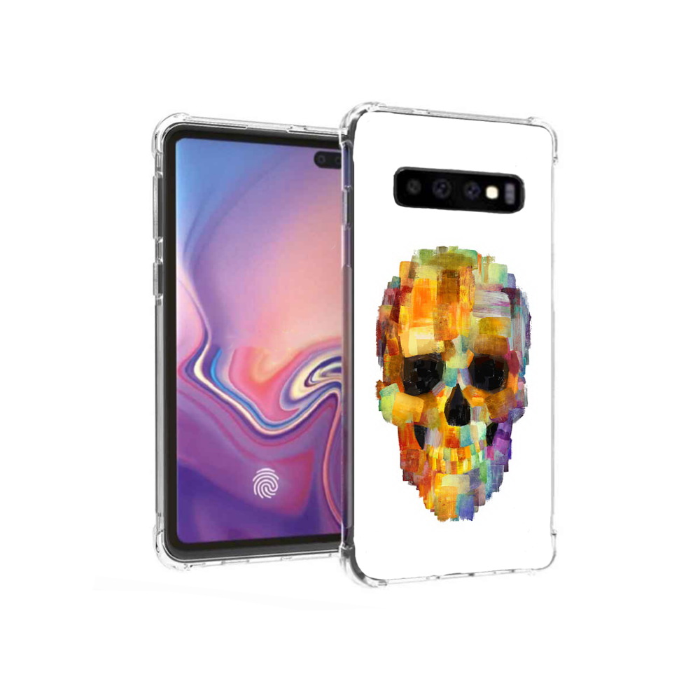 

Чехол MyPads Tocco для Samsung Galaxy S10+ нарисованный череп (PT125670.500.516), Прозрачный, Tocco