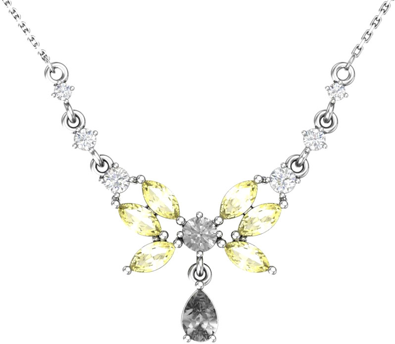 Колье из серебра с фианитами 45 см POKROVSKY JEWELRY 3120858-13955