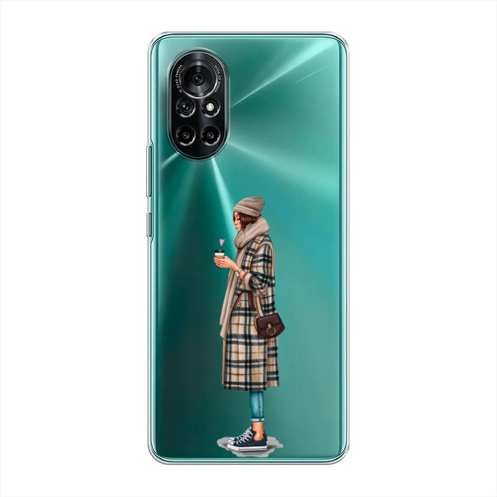 

Чехол на Honor V40 Lite "Утренний кофе", Коричневый;бежевый, 6105150-6