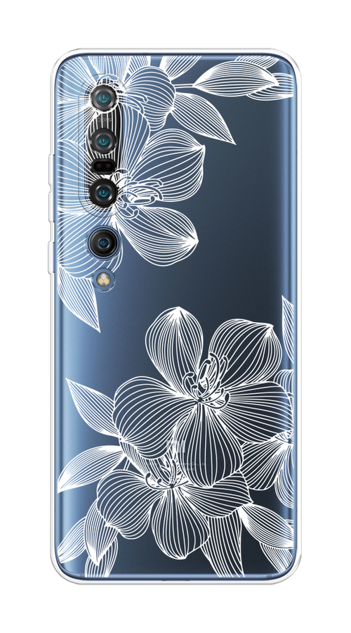 

Чехол на Xiaomi Mi 10 Pro "Крокус", Белый;прозрачный, 37850-1