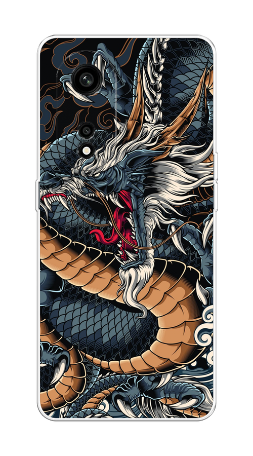 

Чехол на Oppo A1 Pro "Japanese Dragon", Коричневый;черный;синий, 2512250-1