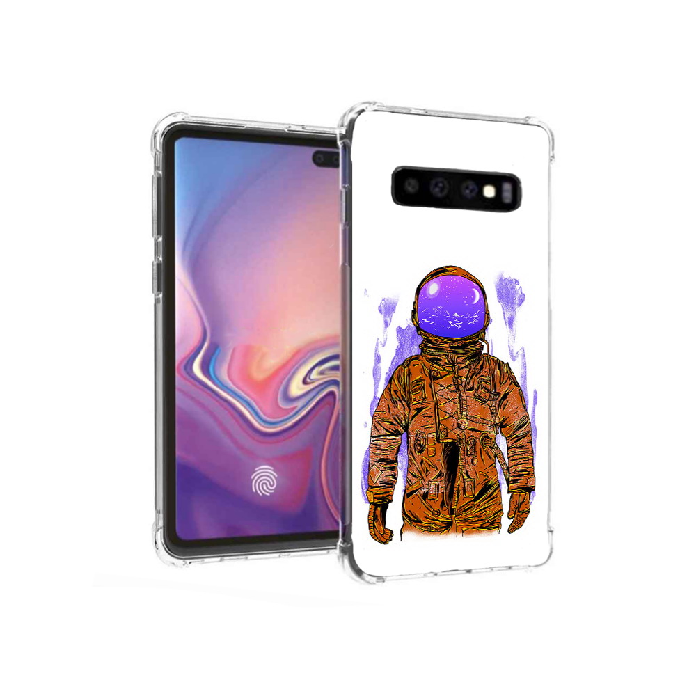 

Чехол MyPads Tocco для Samsung Galaxy S10+ нарисованный мужчина в скафандре, Прозрачный, Tocco