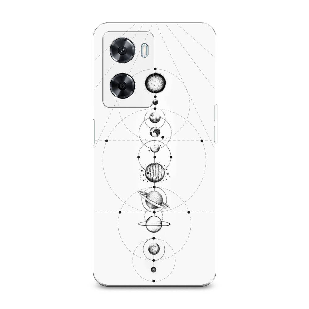 

Чехол на Oppo A57 4G "Парад планет", Серый, 2511550-2