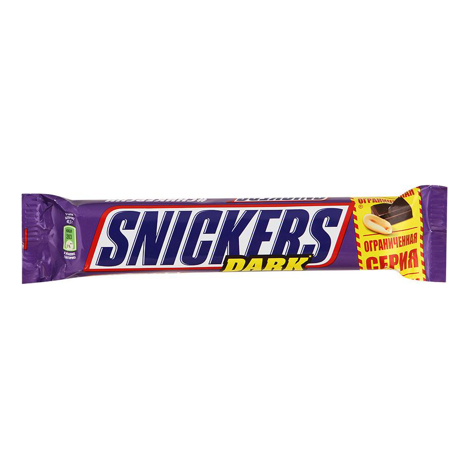 

Батончик Snickers Dark темный шоколад 81 г