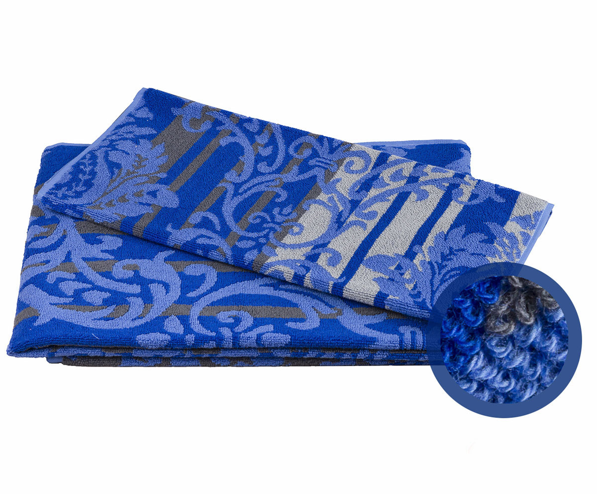 фото Махровое полотенце 70x140 "avangard", синий, 100% хлопок hobby engine