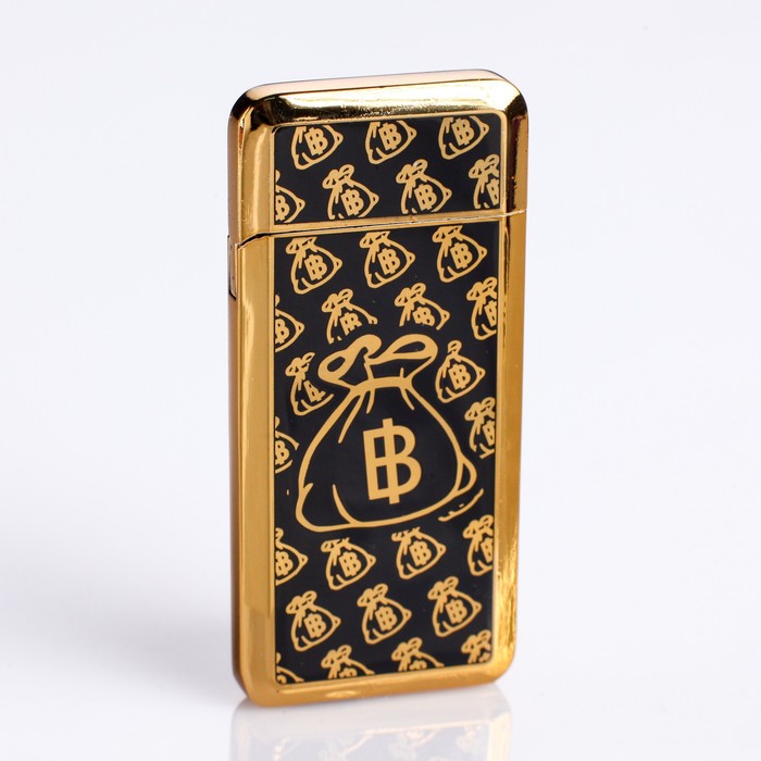 

Зажигалка электронная "Биткоин", спираль, USB, 3.5 х 7 см, черно-золотая, Золотистый, С нитью накаливания
