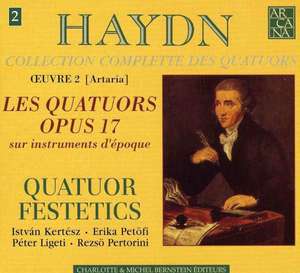 HAYDN JOSEPH - Quatuors Op 17-Quatuor Festetics 18599₽