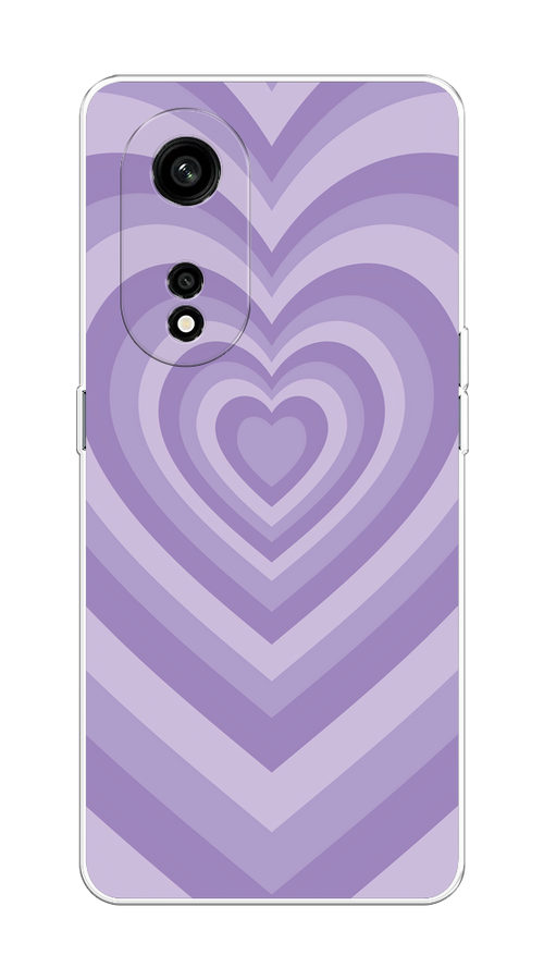 

Чехол на Oppo A1 Pro "Violet heart latte", Фиолетовый, 2512250-1