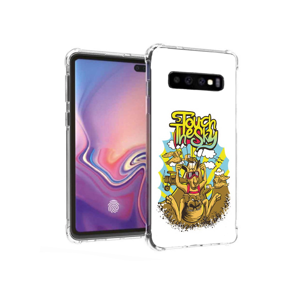 

Чехол MyPads Tocco для Samsung Galaxy S10+ нарисованное кенгуру комикс (PT125670.500.505), Прозрачный, Tocco