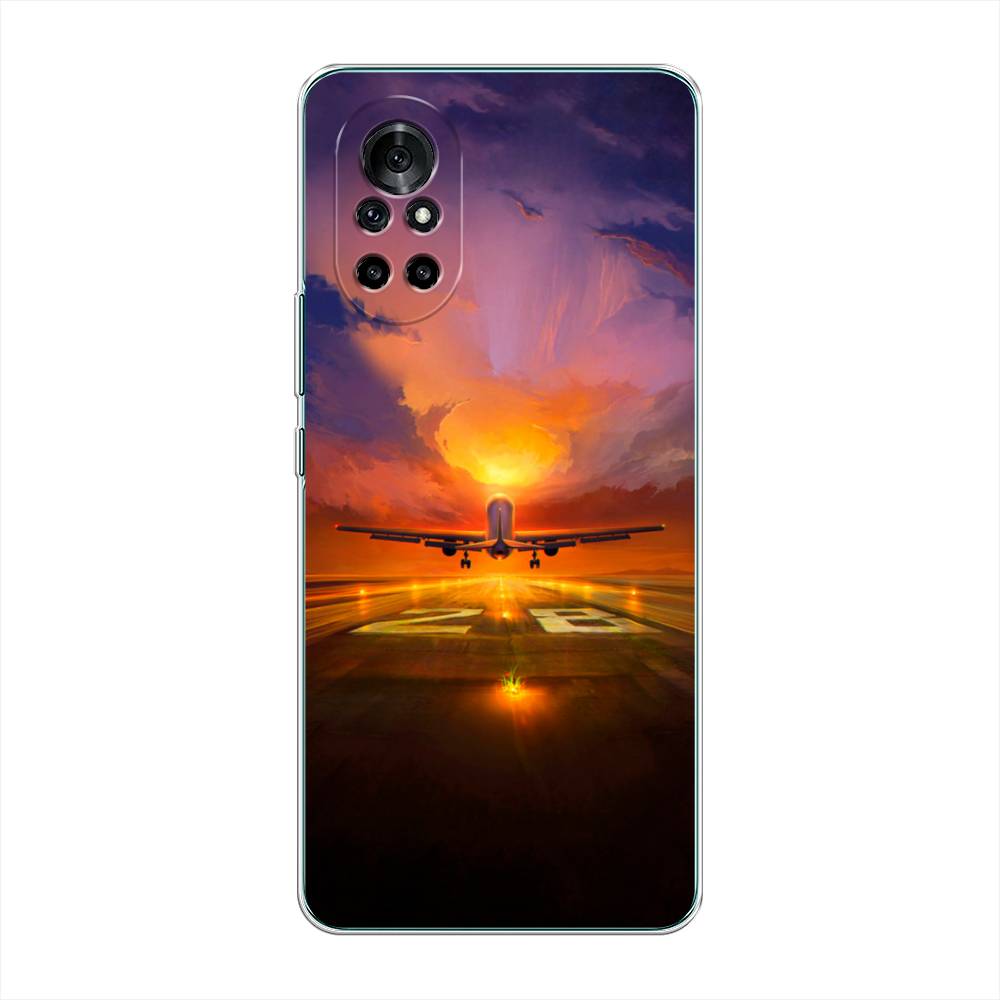 

Чехол на Honor V40 Lite "Самолет на посадке", Оранжевый;синий, 6105150-6