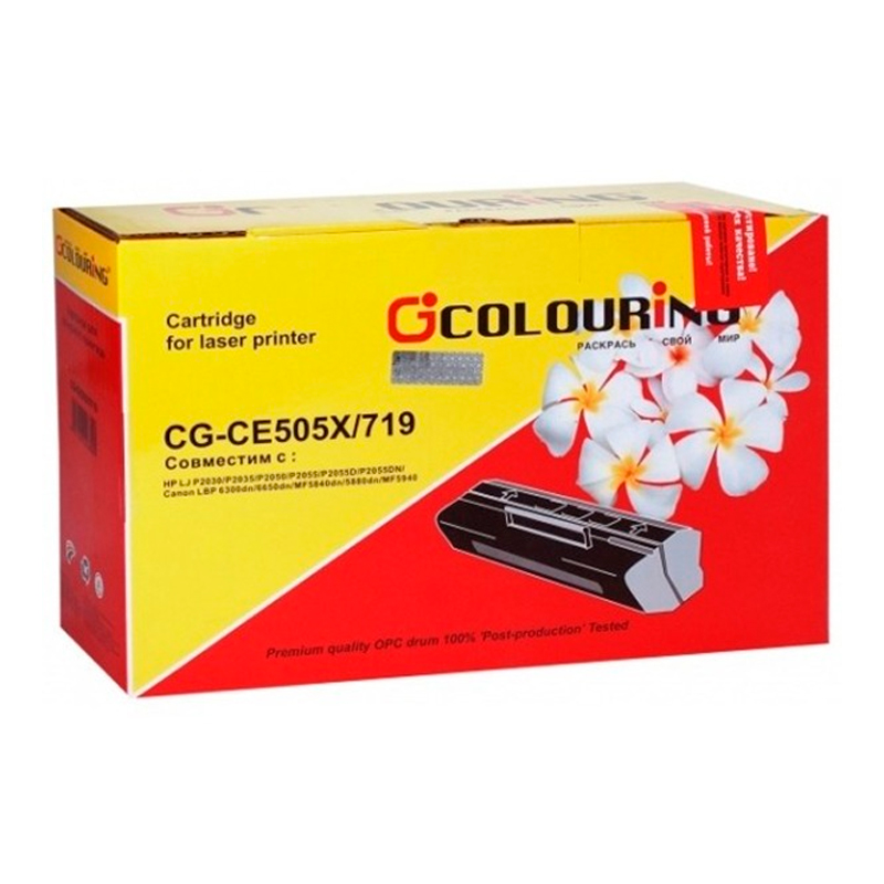 

Картридж для лазерного принтера COLOURING (CG-CE505X) черный, совместимый