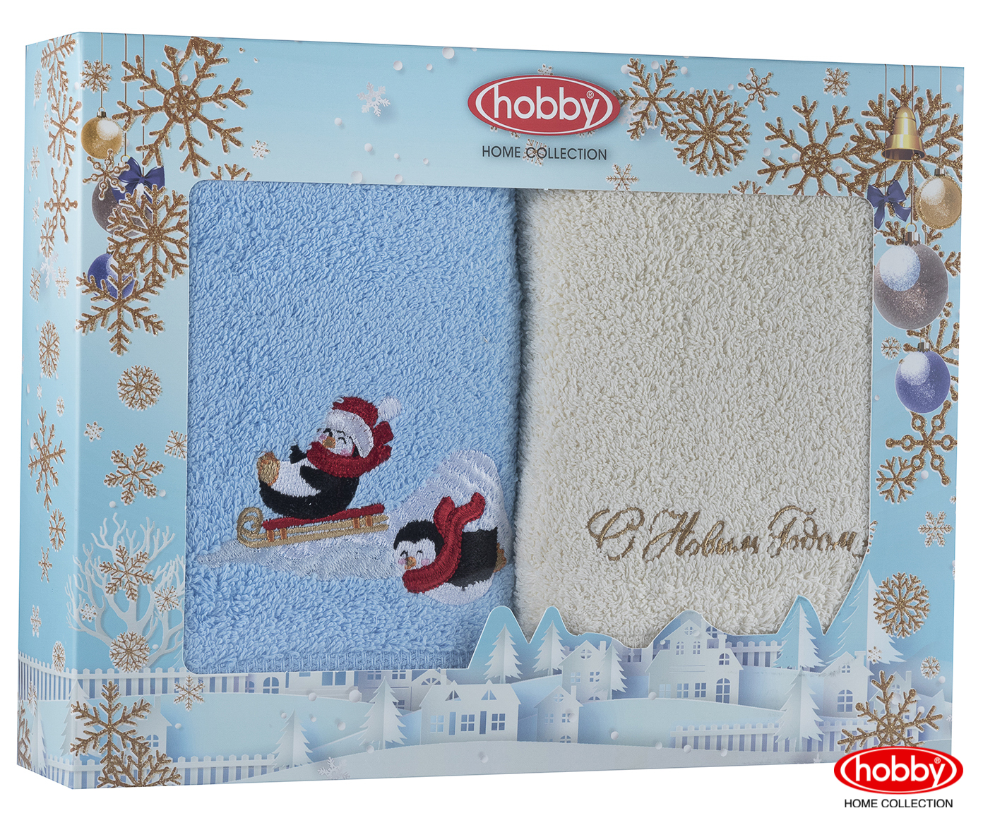 

Махровое полотенце 50x90x2 "Happy New Year", A14, 100%Хлопок H0000461 Hobby Engine