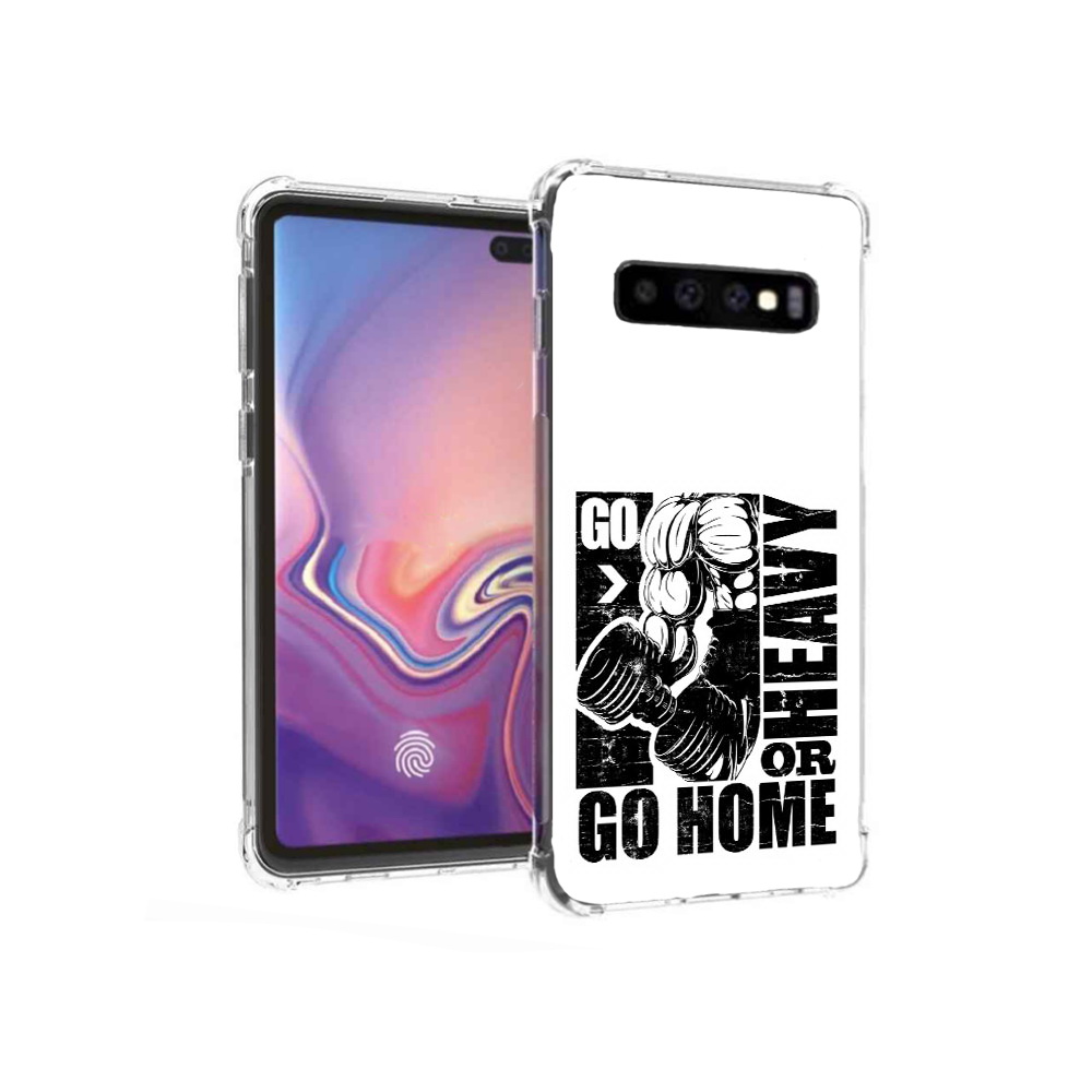 

Чехол MyPads Tocco для Samsung Galaxy S10+ накаченные руки (PT125670.500.496), Прозрачный, Tocco