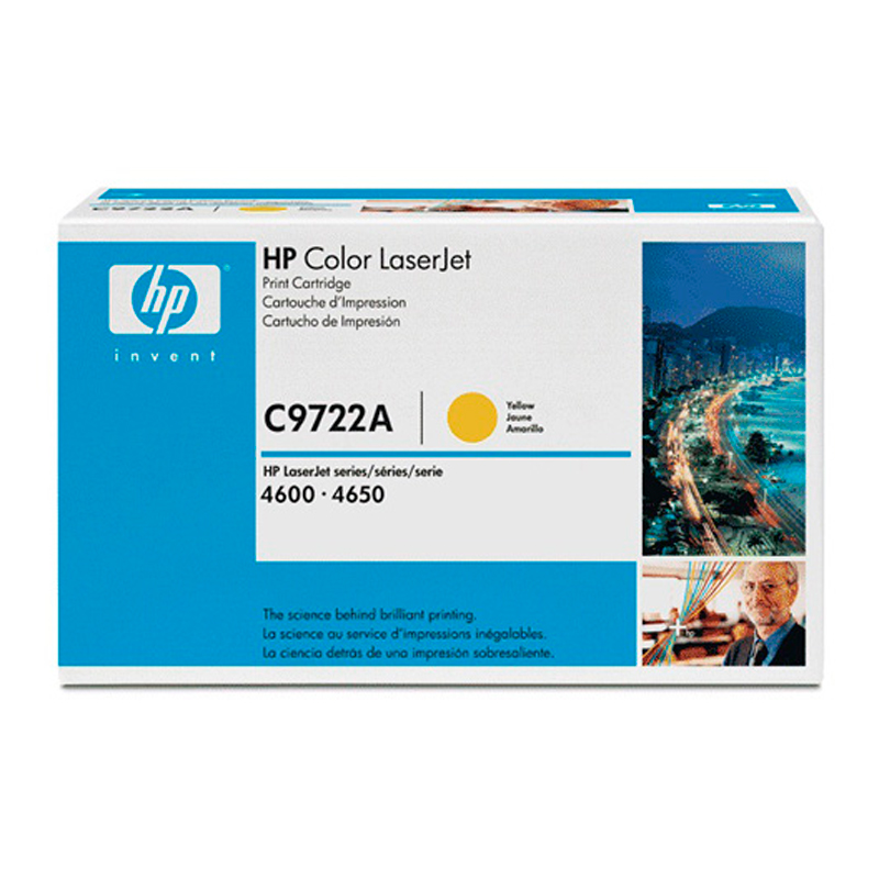 

Тонер-картридж для лазерного принтера HP (C9722A) желтый, оригинальный