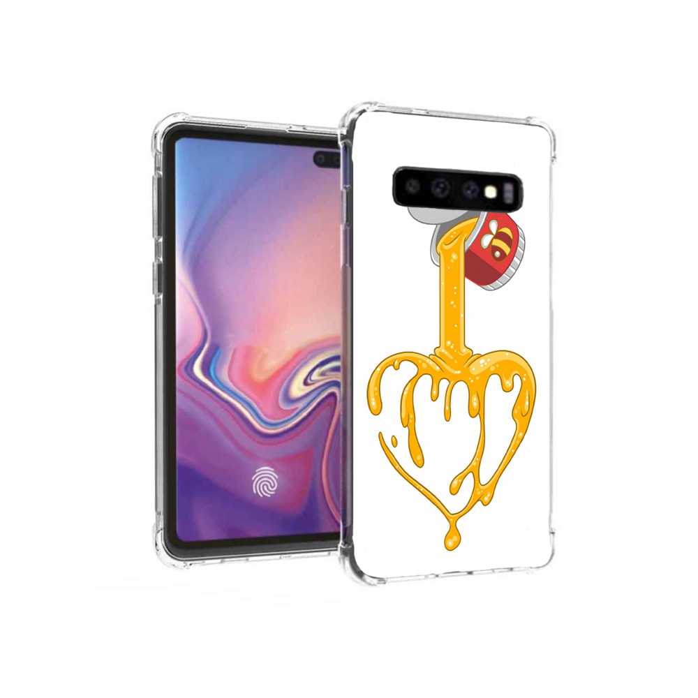 

Чехол MyPads Tocco для Samsung Galaxy S10+ медовое сердце (PT125670.500.471), Прозрачный, Tocco
