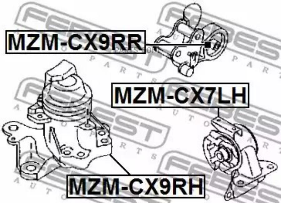 

FEBEST Подушка двигателя FEBEST MZM-CX9RH