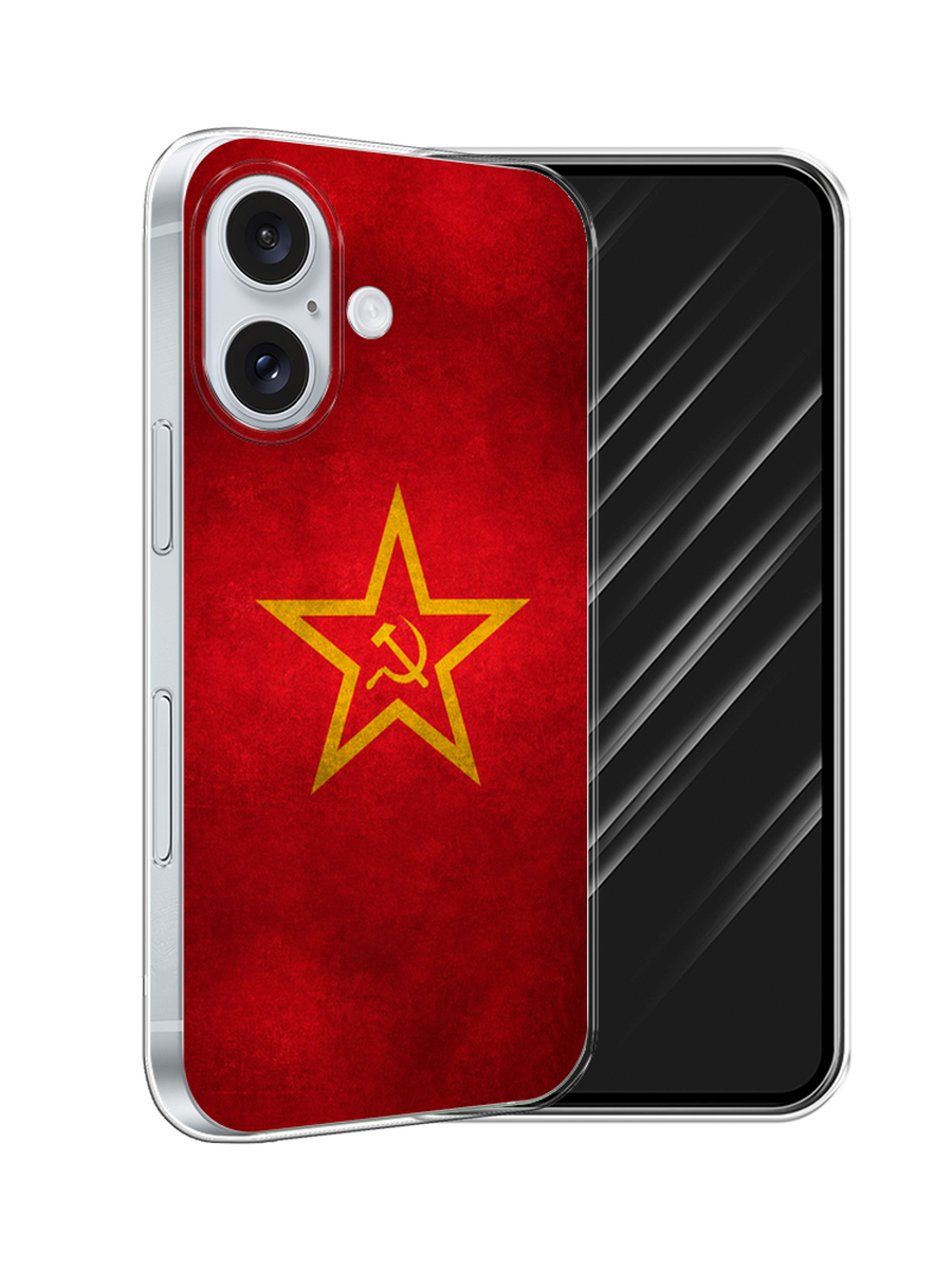 

Чехол Awog на Apple iPhone 16 "Красное знамя", Желтый;красный, 16050-1