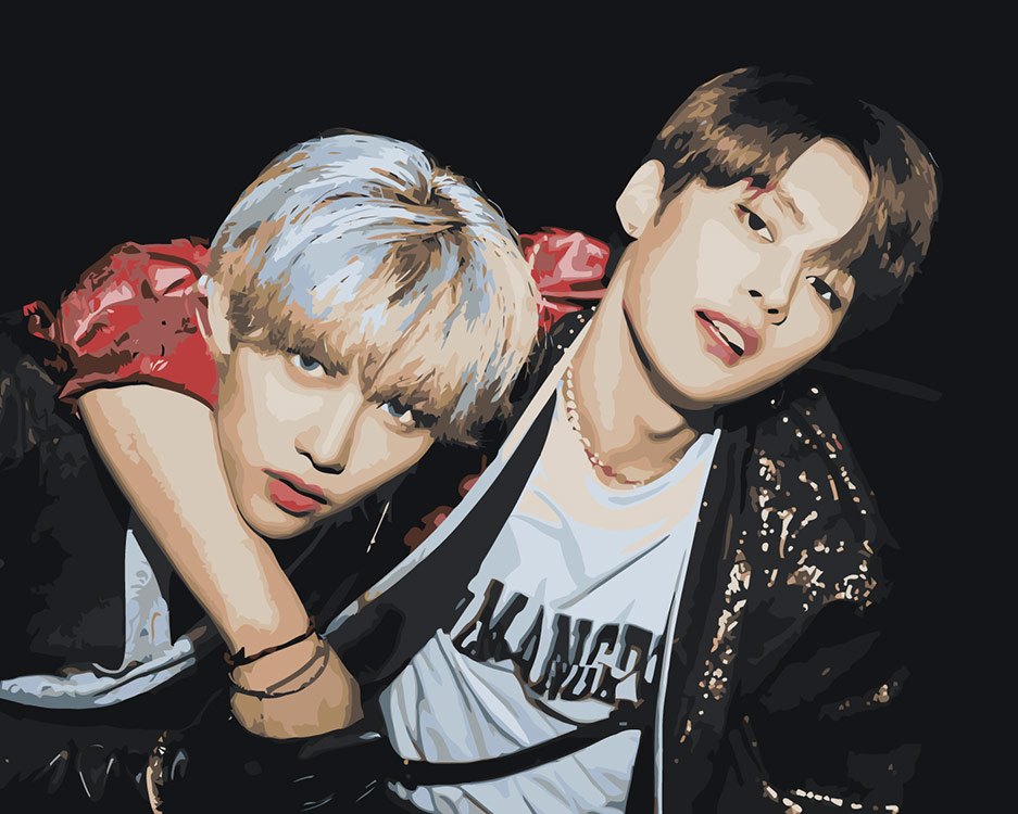 

Картина по номерам Цветное Stray Kids Стрей Кидс KPOP кпоп 40x50