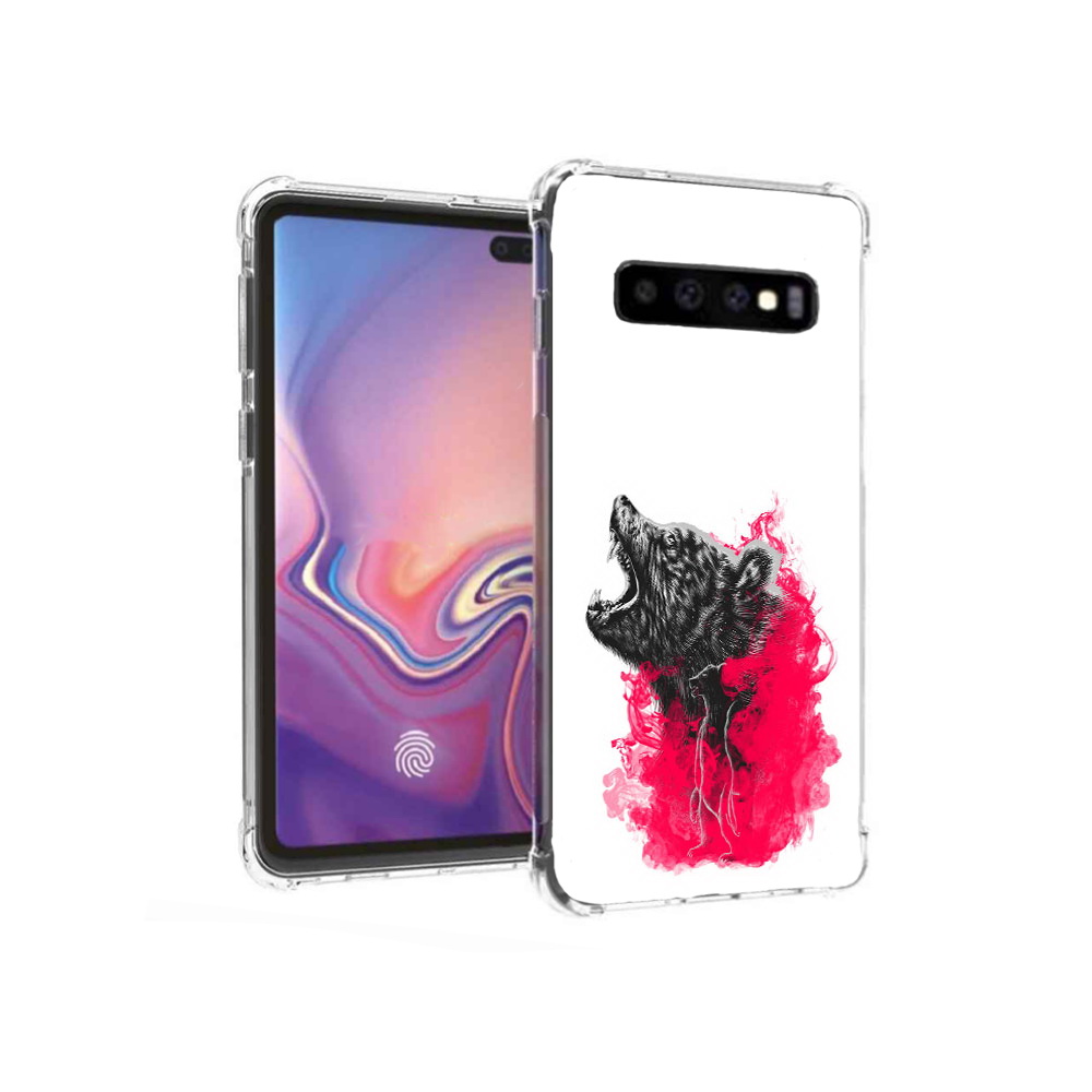 

Чехол MyPads Tocco для Samsung Galaxy S10+ медведь в дымке (PT125670.500.463), Прозрачный, Tocco