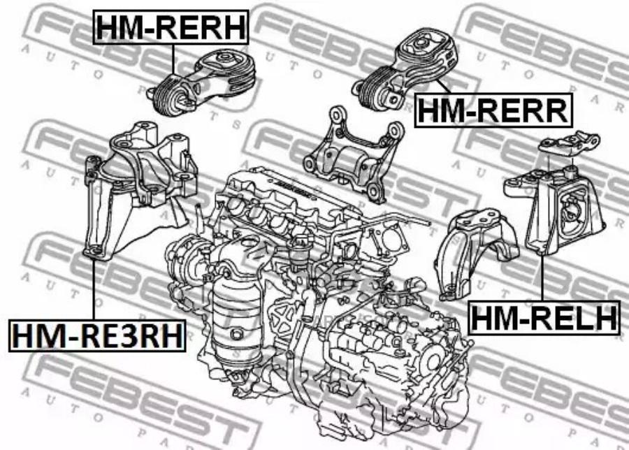 FEBEST Подушка двигателя FEBEST HM-RELH