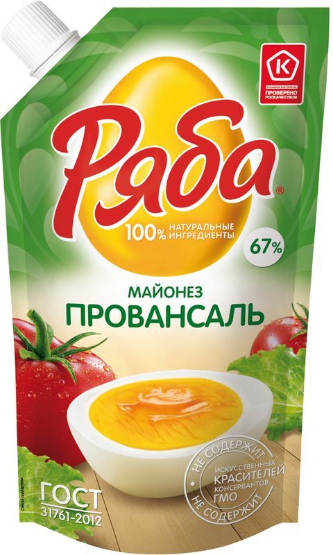 Майонез Ряба Провансаль 67 192 г 80₽