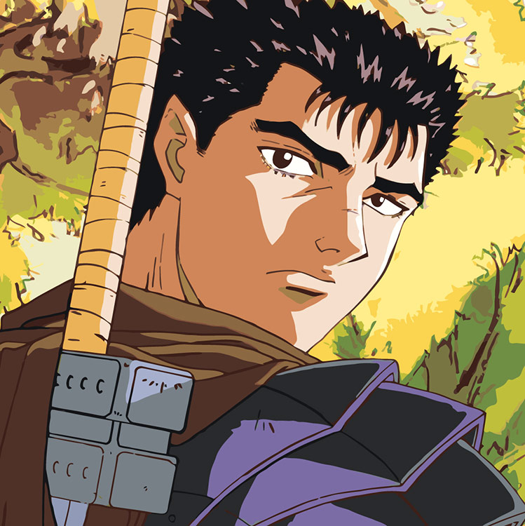 

Картина по номерам Цветное Берсерк Berserk манга аниме: Гатс 40x40