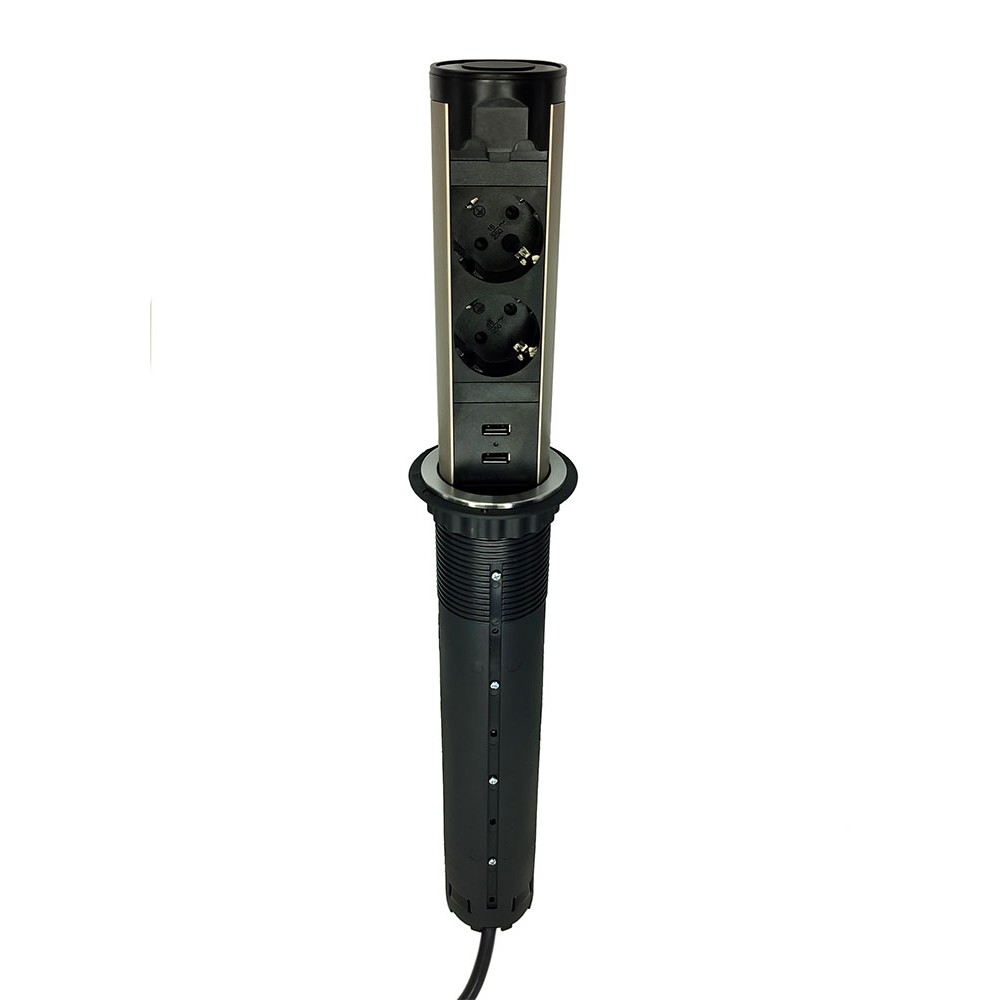 фото Розетка вертикальная выдвижная с электроприводом rocketsocket (am-105t-2eu2uc-12)