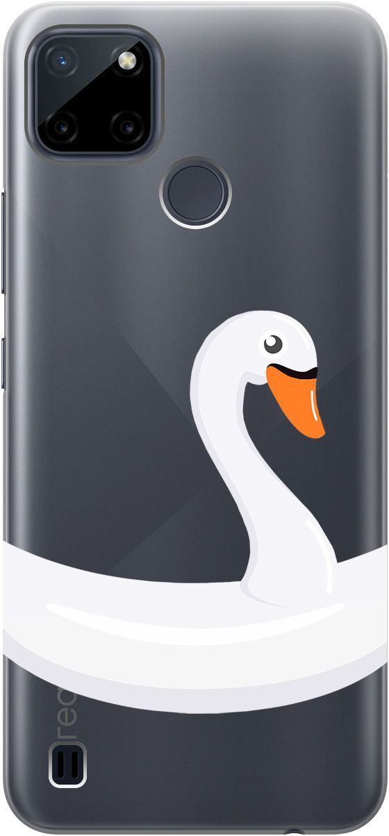 

Силиконовый чехол на Realme C21Y "Swan Swim Ring" прозрачный, Прозрачный;белый, 5647