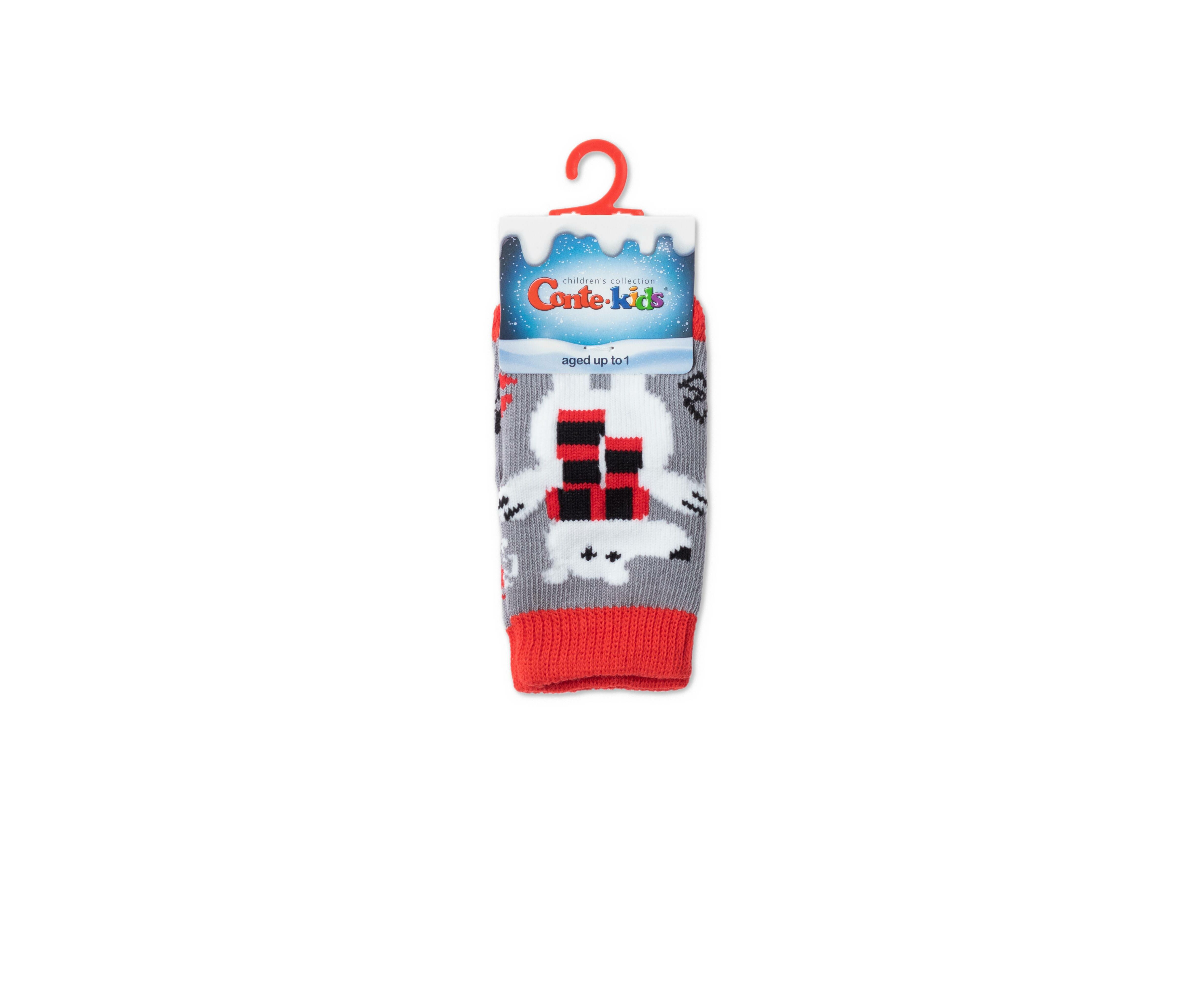 

Носки детские Conte-Kids New Year 647 серые р. 9-10