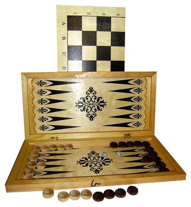 фото Настольная игра логическая mpsport 2 в 1 нарды + шашки 21 х 42 см